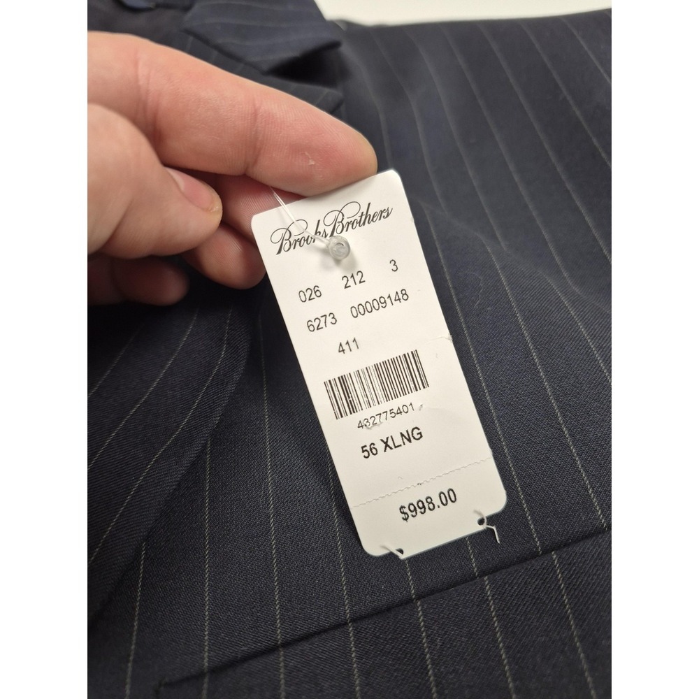 Brooks Brothers Suit Mens 56 XLong Blue Wool 2 Piece 51x36 1818 Madison NWT - Picture 4 of 16